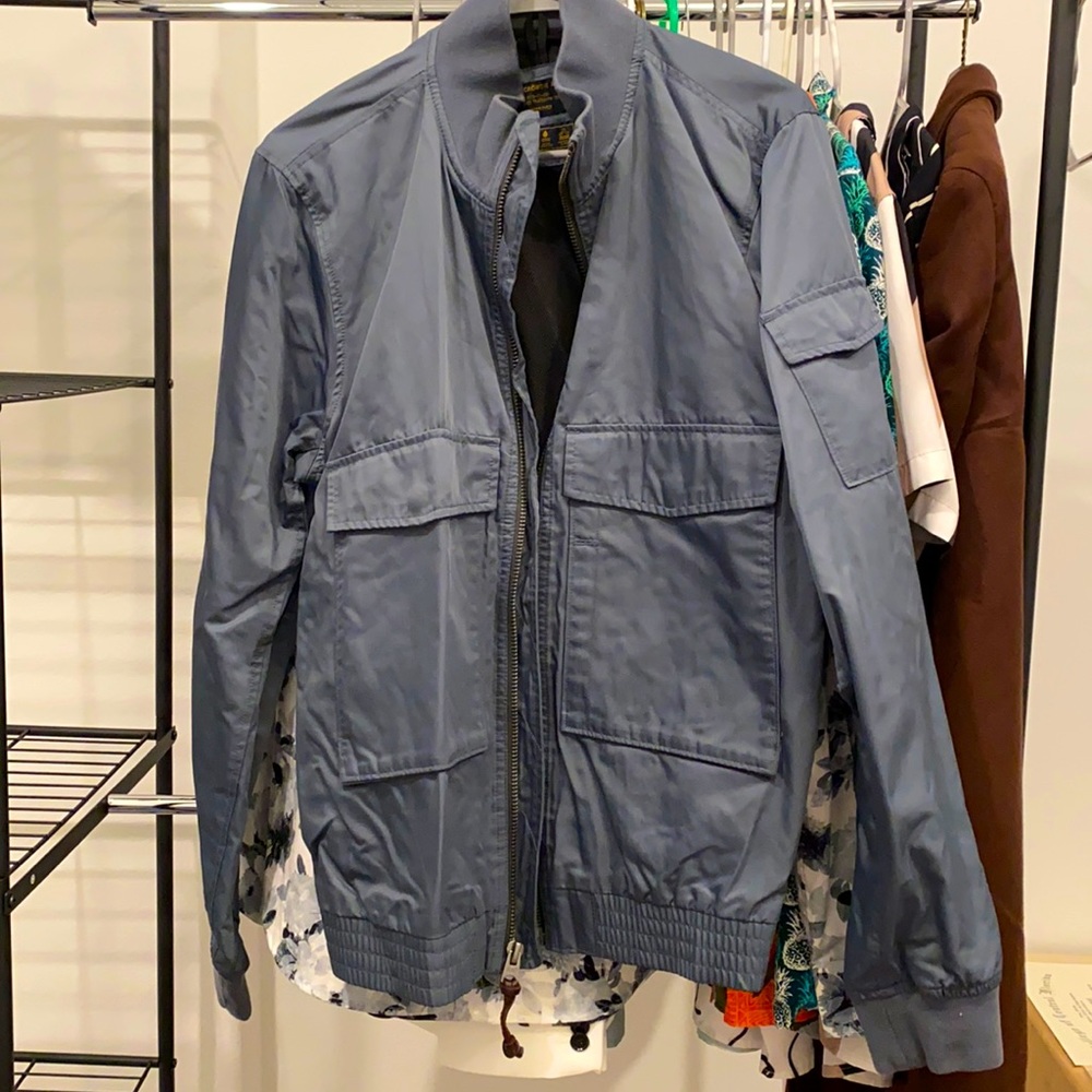 Abercrombie men’s size L blue bomber, great fit